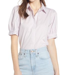 Something Navy Puff Sleeve Top